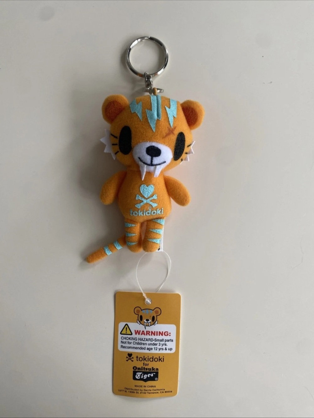 Tokidoki X Asics Onitsuka Tiger Plush Keychain Bag Charm Orange